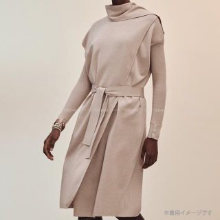 エルメス(Hermes)のHERMES エルメス　新作！　ニットドレス　ニットジレ(ひざ丈ワンピース)