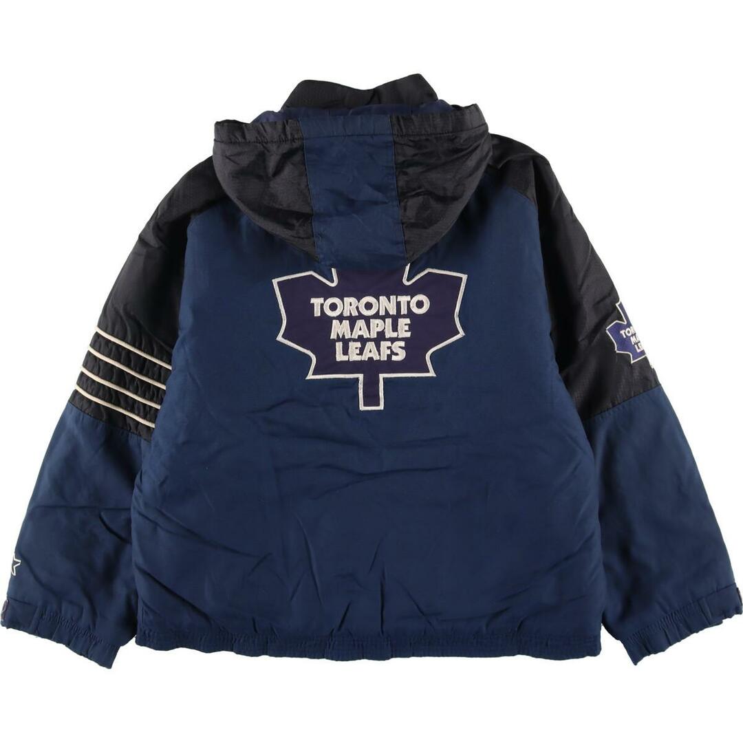 STARTER(スターター)の古着 スターター Starter NHL TORONTO MAPLE LEAFS トロントメープルリーフス 中綿ジャケット パファージャケット メンズL /eaa271541 メンズのジャケット/アウター(ダウンジャケット)の商品写真