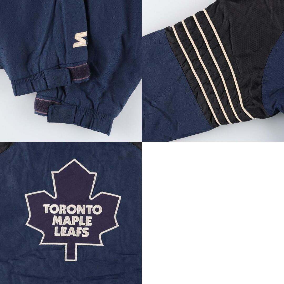 STARTER(スターター)の古着 スターター Starter NHL TORONTO MAPLE LEAFS トロントメープルリーフス 中綿ジャケット パファージャケット メンズL /eaa271541 メンズのジャケット/アウター(ダウンジャケット)の商品写真