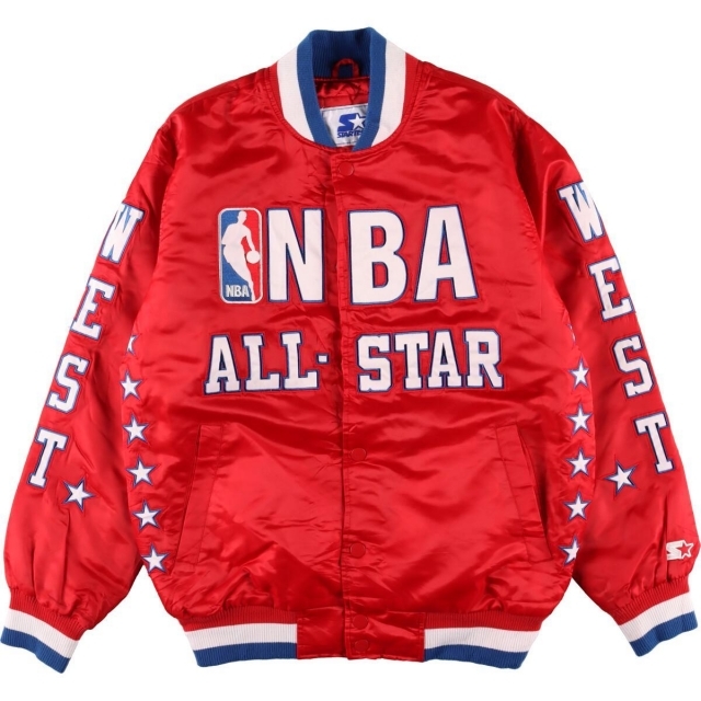 90年代 スターター Starter NBA ALL STAR 袖ワッペン スタジャン アワードジャケット メンズL ヴィンテージ /eaa271544