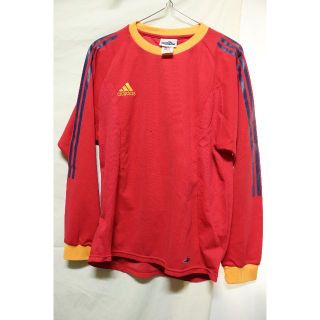 アディダス(adidas)のプロフ必読adidasレッドスポーツカットソー/ブランドクリマライト機能性良品S(Tシャツ(長袖/七分))