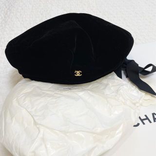 シャネル(CHANEL)のシャネル　ベロア　ベレー帽(ハンチング/ベレー帽)