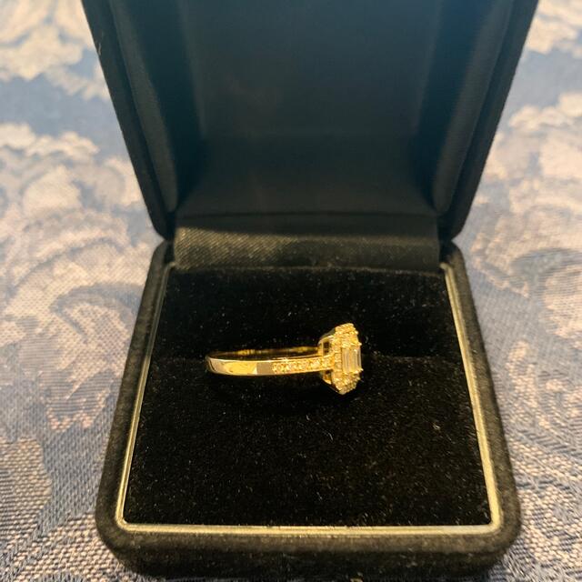 18金イエローゴールドダイヤモンドリング レディースのアクセサリー(リング(指輪))の商品写真