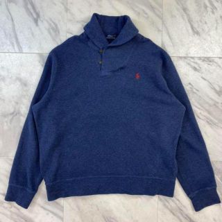 ポロラルフローレン(POLO RALPH LAUREN)のポロラルフローレン ハーフボタンニット セーター 襟付き ネイビー 青(ニット/セーター)