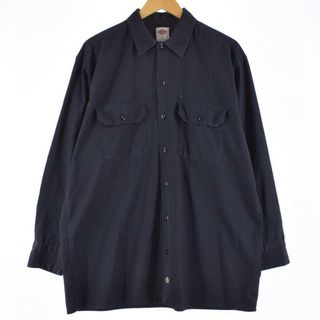 ディッキーズ(Dickies)の古着 ディッキーズ Dickies 長袖 ワークシャツ メンズXL /eaa287958(シャツ)