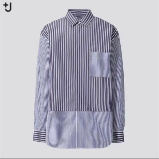 ユニクロ(UNIQLO)の【試着のみ】UNIQLO×+Jオーバーサイズシャツ・ストライプ(シャツ)