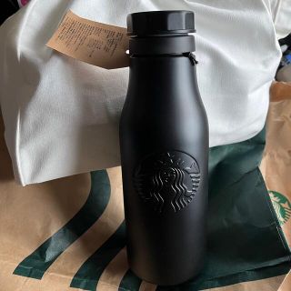 スターバックスコーヒー(Starbucks Coffee)のスタバ　ステンレスロゴボトル　マットブラック473ml(タンブラー)