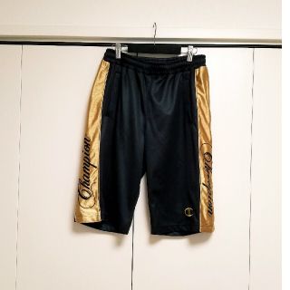 チャンピオン(Champion)のChampion 黒×goldゼブラ柄 ハーフパンツ M チャンピオン(ショートパンツ)