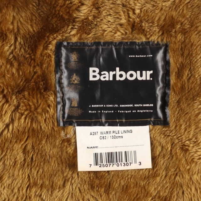 Barbour(バーブァー)の古着 バブアー Barbour A297 WARM PILE LINING パイルライナーベスト 英国製 C52 メンズXXL /eaa288744 メンズのトップス(ベスト)の商品写真