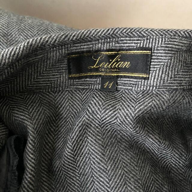 leilian(レリアン)のレリアン leilian シャツワンピース 11号 レディースのワンピース(ひざ丈ワンピース)の商品写真