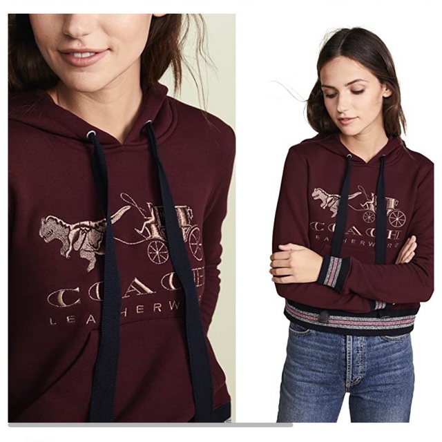 COACH(コーチ)のCOACH Rexy & Carriage Hoodieトレーナー XS レディースのトップス(トレーナー/スウェット)の商品写真