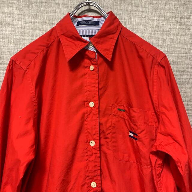 TOMMY HILFIGER(トミーヒルフィガー)のトミーヒルフィガー　90s 00s ビンテージ　アメリカ古着　古着　used レディースのトップス(シャツ/ブラウス(長袖/七分))の商品写真