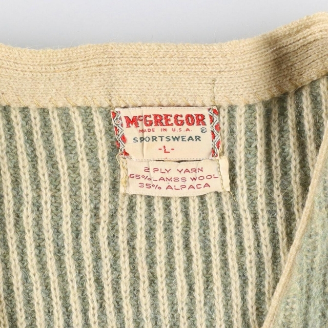 新品爆買い McGREGOR - 50s McGREGOR マクレガー ウール カーディガの