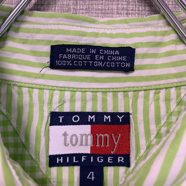 TOMMY HILFIGER(トミーヒルフィガー)のトミーヒルフィガー　90s ビンテージ　アメリカ古着　ギンガムチェック　古着 レディースのトップス(シャツ/ブラウス(長袖/七分))の商品写真