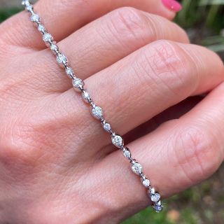 デビアス LINE ダイヤモンド ブレスレット 1.25ct K18WG(18金 ホワイトゴールド)