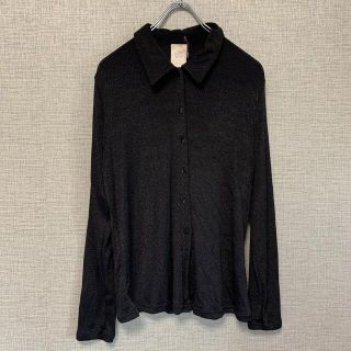 90s ビンテージ　アメリカ古着　黒シャツ　古着　アメリカ輸入　used(シャツ/ブラウス(長袖/七分))