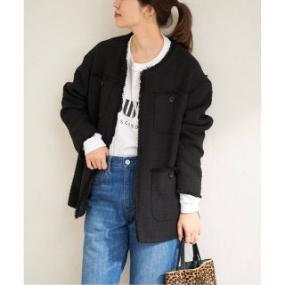 ジャーナルスタンダード ツイードジャケット ノーカラージャケット