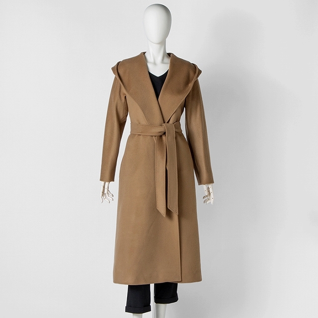 Max Mara(マックスマーラ)のMAX MARA STUDIO DANTON ウール フーテッド ロングコート レディースのジャケット/アウター(ロングコート)の商品写真