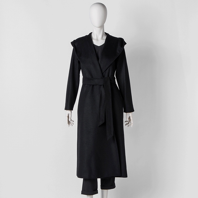 Max Mara(マックスマーラ)のMAX MARA STUDIO DANTON ウール フーテッド ロングコート レディースのジャケット/アウター(ロングコート)の商品写真