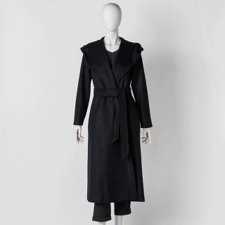 マックスマーラ(Max Mara)のMAX MARA STUDIO DANTON ウール フーテッド ロングコート(ロングコート)