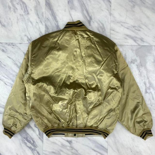 モルツ ビンテージ ナイロンスタジャン 90s リバーシブル ゴールド メンズのジャケット/アウター(スタジャン)の商品写真