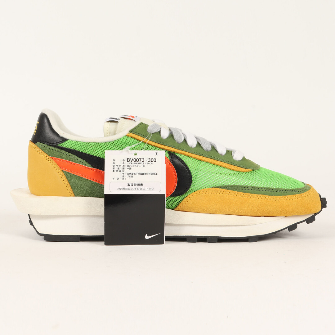 Sacai サカイ NIKE LD WAFFLE / SACAI (BV0073-300) 19SS ナイキ エルディーワッフル グリーンガスト  セーフティーオレンジ US10.5 28.5cm スニーカー コラボ 【メンズ】