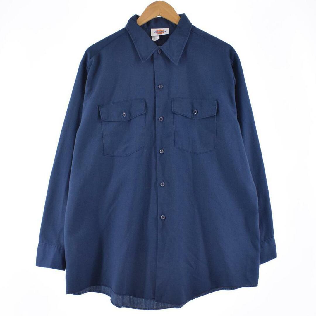 Dickies(ディッキーズ)の古着 80年代 ディッキーズ Dickies 長袖 ワークシャツ USA製 メンズXL ヴィンテージ /eaa287919 メンズのトップス(シャツ)の商品写真