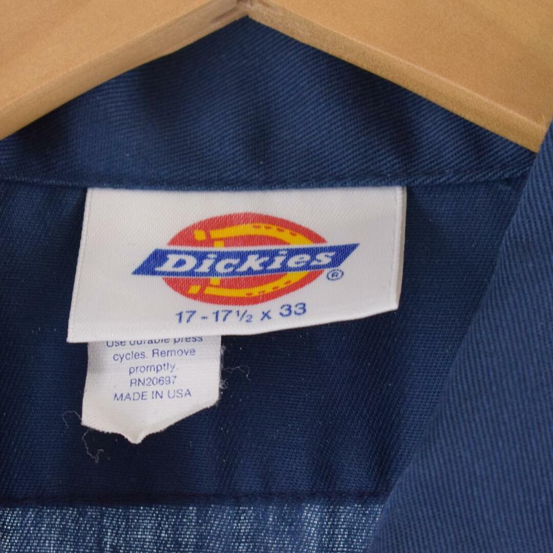 80年代 ディッキーズ Dickies 長袖 ワークシャツ USA製 メンズXL ヴィンテージ /eaa287919
