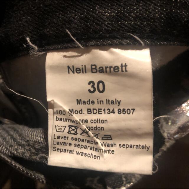 NEIL BARRETT(ニールバレット)のニールバレット　シルバーペイントデニム メンズのパンツ(デニム/ジーンズ)の商品写真