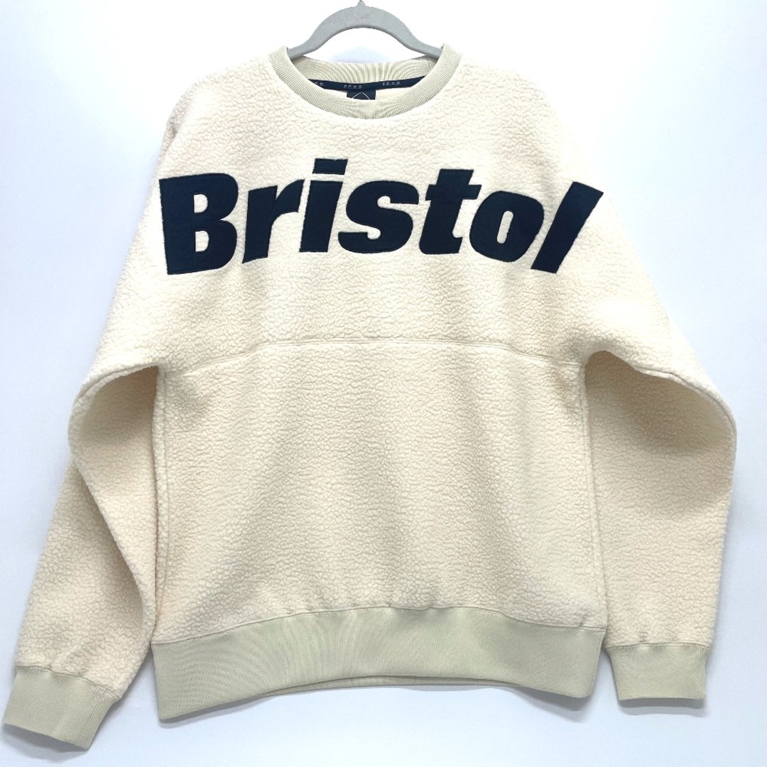 ブリストル Bristol BOA FLEECE BIG LOGO CREWNECK TOP FCRB-222045 F.C.Real Bristol ボア フリース トレーナー ポリエステル OFF WHITE ホワイト 未使用