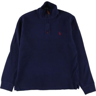 ラルフローレン(Ralph Lauren)の古着 ラルフローレン Ralph Lauren POLO RALPH LAUREN ハーフジップスウェットシャツ トレーナー メンズM /eaa268347(スウェット)