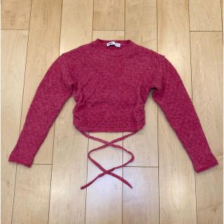 専用 zara back ribbon cropped knit(ニット/セーター)