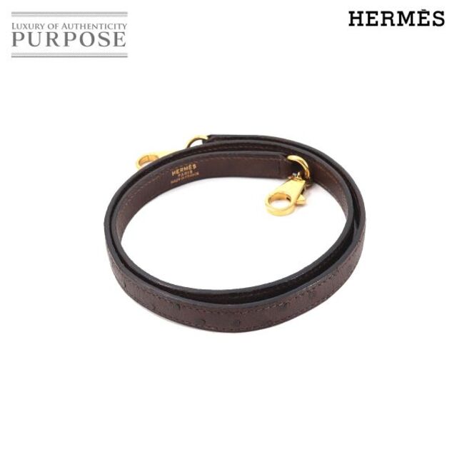 Hermes - エルメス HERMES ケリー ボリード ショルダー ストラップ オーストリッチ レザー ショコラ ブラウン 90157776