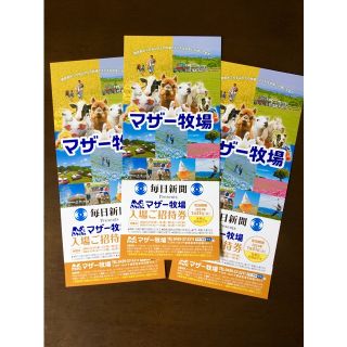 ’23.１/ 31 迄 ♡ 千葉県 マザー牧場 ♡ 入園券３枚 set！！(動物園)