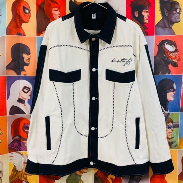 ♠︎stitch jacket♠︎ シャツジャケット 個性的 秋 メンズ - シャツ ♠︎stitch jacket♠︎ シャツジャケット 個性的 秋 メンズ