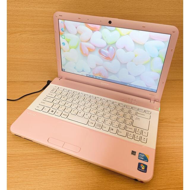 一台限り✨可愛いベビーピンクPC✨女子に人気のVAIO✨ノートパソコン