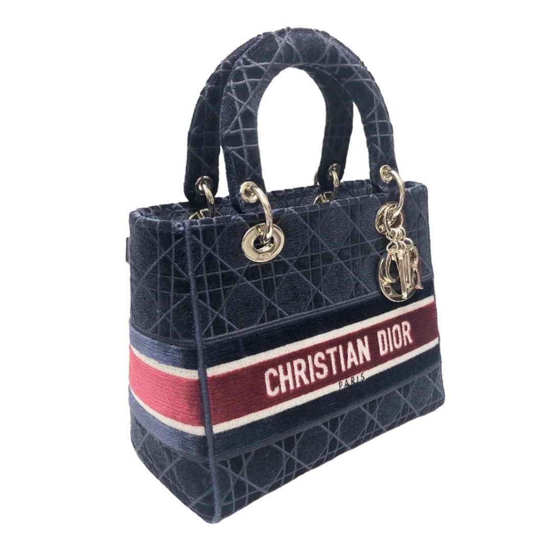 クリスチャン・ディオール Christian Dior レディディオール ディーライト ミディアム M05650THJ ベルベットネイビー/マルチカラー ベルベット レディース ハンドバッグ 2