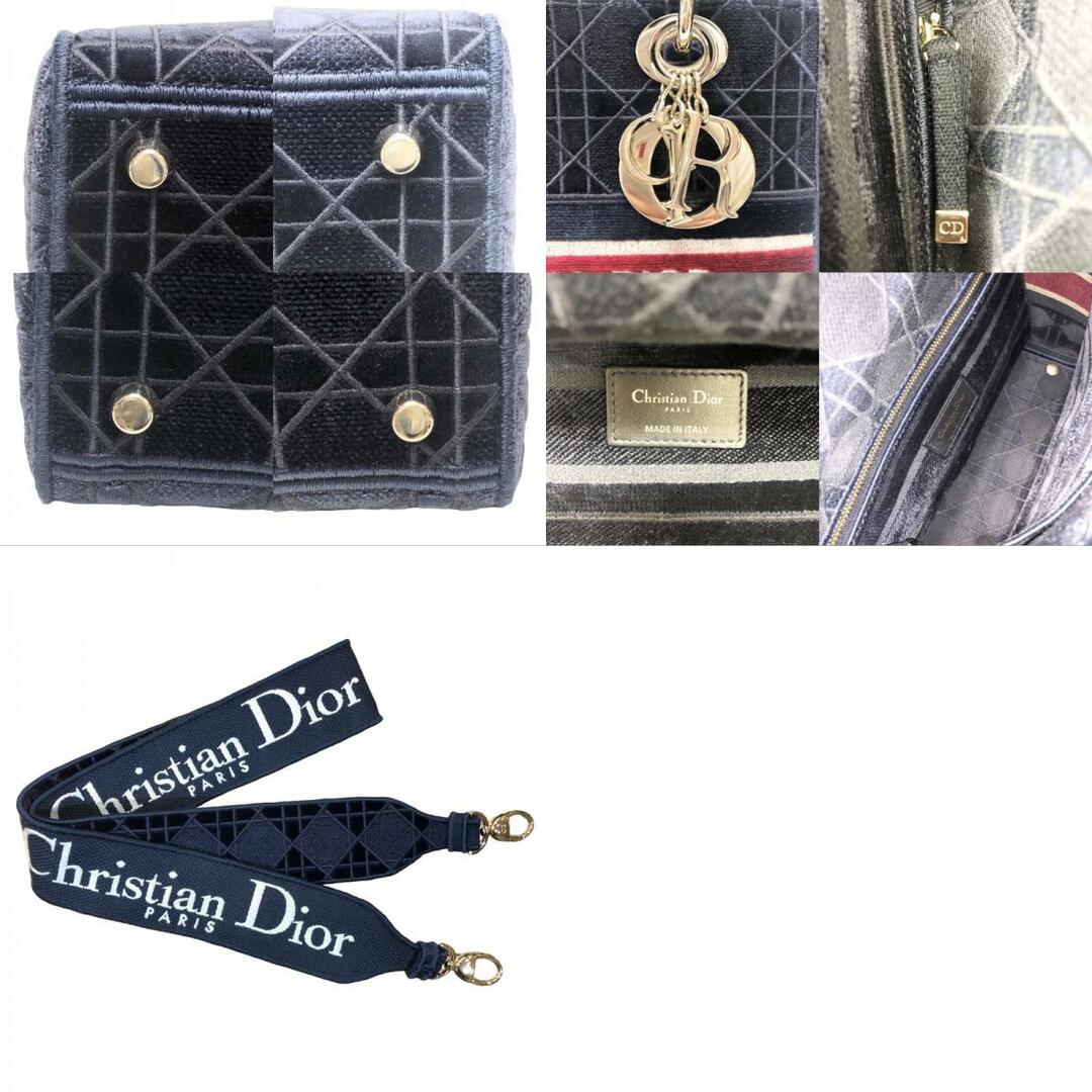 クリスチャン・ディオール Christian Dior レディディオール ディーライト ミディアム M05650THJ ベルベットネイビー/マルチカラー ベルベット レディース ハンドバッグ 9