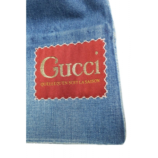 Gucci(グッチ)のグッチ 624217 XDA6N ラベル付きウォッシュドフレアデニムパンツ メンズ 26インチ メンズのパンツ(デニム/ジーンズ)の商品写真