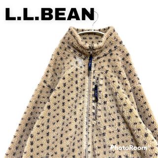 エルエルビーン(L.L.Bean)のL.L.BEAN★希少 USA製 90's バーズアイ ボアジャケット フリース(ブルゾン)