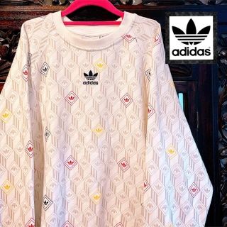 アディダス(adidas)のアディダス オリジナルス モノグラム 総ロゴ トレーナー スウェット ジャージ(スウェット)