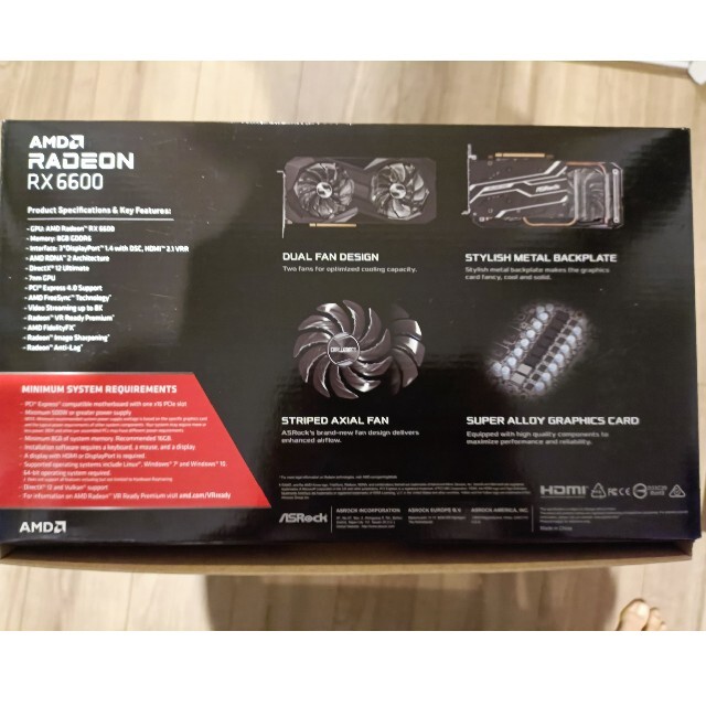 PCパーツ 【値引き!】ASRock Radeon RX6600 Challenger 首都圏激安