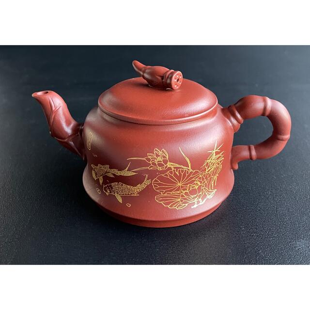 宜興紫砂壺 手作り 中国古玩 在銘在款 急須 煎茶道具 陶器【03】