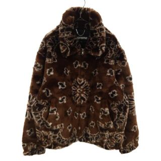 シュプリーム(Supreme)のSUPREME シュプリーム 21SS Bandana Faux Fur Bomber Jacket バンダナファーボンバージャケット ブラウン(フライトジャケット)