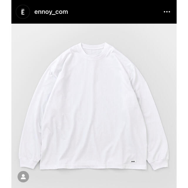『サイバーパンク 2Pack 【胸ロゴ】ennoy L/S (WHITE) T-Shirt Tシャツ/カットソー(七分/長袖)