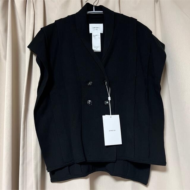 AMERI PLEATS SHAWL COLLAR VEST