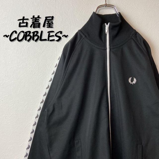 【人気スリーブロゴ】FRED PERRYトラックジャケット古着ブラック黒M長袖 | フリマアプリ ラクマ
