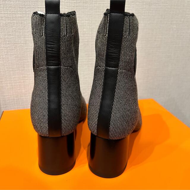 正規逆輸入品】 Hermes 60》アンクルブーツショットブーツ チョコ