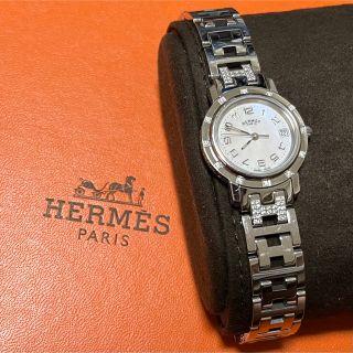 エルメス(Hermes)のエルメス　クリッパー　ナクレ　ダイヤ(腕時計)