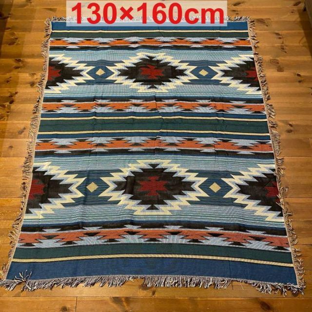 130×160】大判ブランケット ラグマット ペンドルトン風 キャンプ 130×160】大判ブランケット ラグマット ペンドルトン風 キャンプ